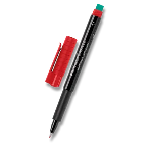 Popisovač Multimark permanent F, červená Faber Castell (151321)